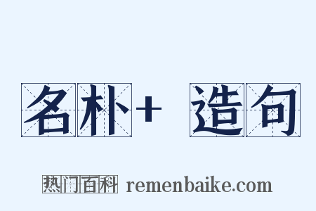 名朴+造句是什么意思的图片